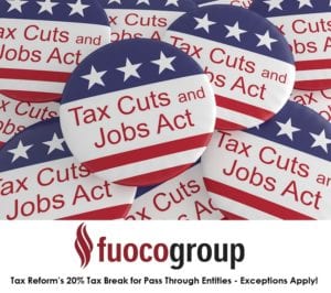 Tax Reform Tax Break for Pass Through Entities